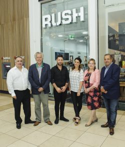 Franchisee's Andrew and Kelly are joined by the Mayor of Milton Keynes, Rush Co-Founder Andy Phouli and Operations director George Phouli