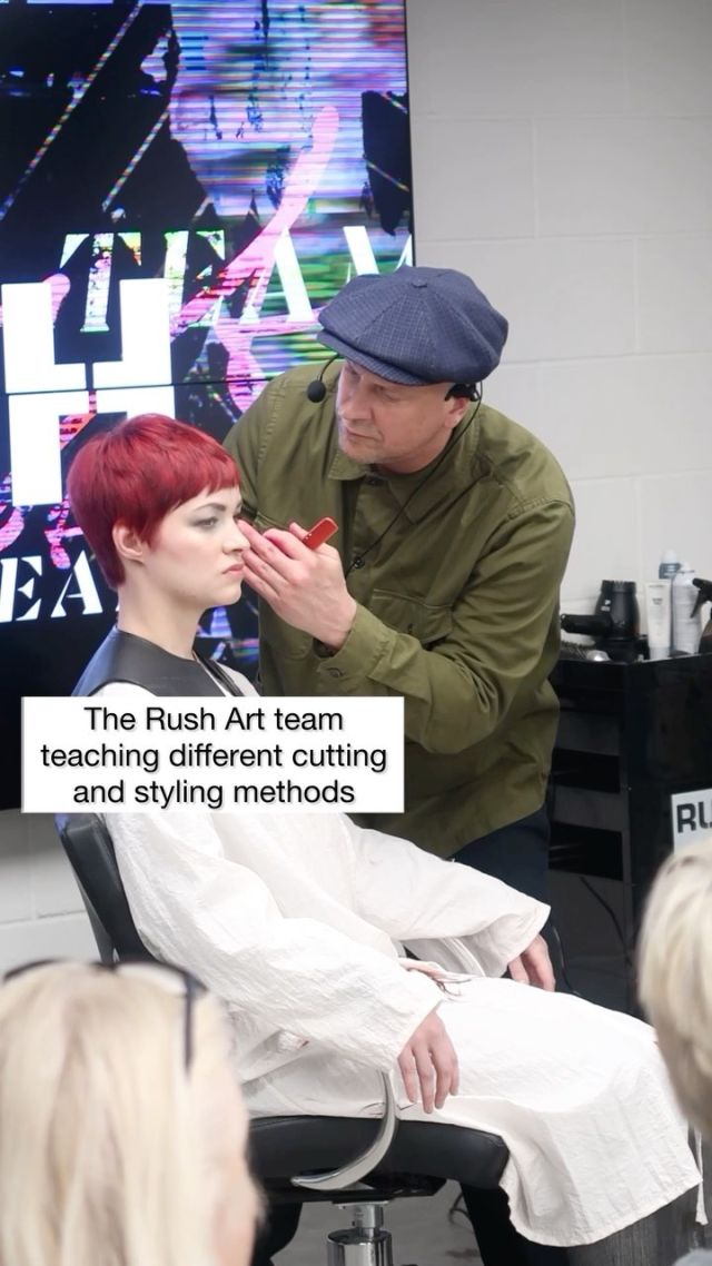 ✨ Exciting evening with @vtct_uk and the Rush Art team ✨Showcasing different cutting and styling methods to help support Apprenticeship training!